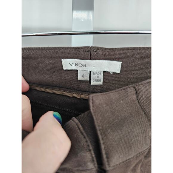 Vince Womens Sz 4 Ankle Length Equestrian Style Pants Chocolate Brown - Picture 3 of 5